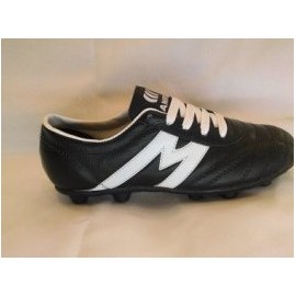 2142-Zapato de fútbol marca Manríquez infantil color negro negro con blanco