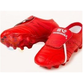2201-Zapato de fútbol profesional marca Manríquez mod TOTAL color rojo