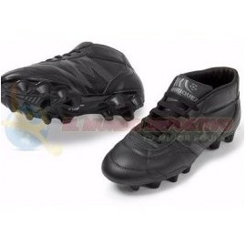 2238-Zapato de fútbol marca Manríquez botín vintage sx mod TOTAL color negro