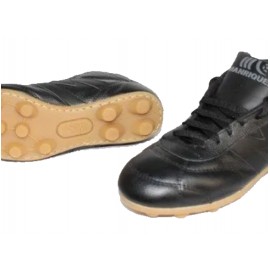 2393-Zapato de fútbol marca Manríquez negro botín vintage tx